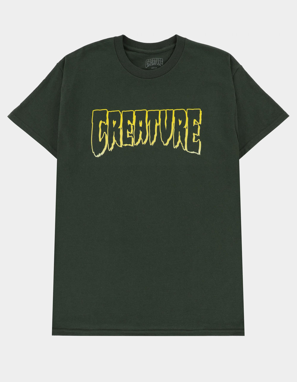 CREATURE Logo Outline Mens GREEN T-Shirt
