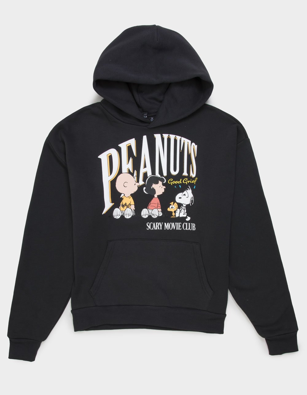 RSQ x Peanuts Squad Mens Oversized Hoodie - BLACK