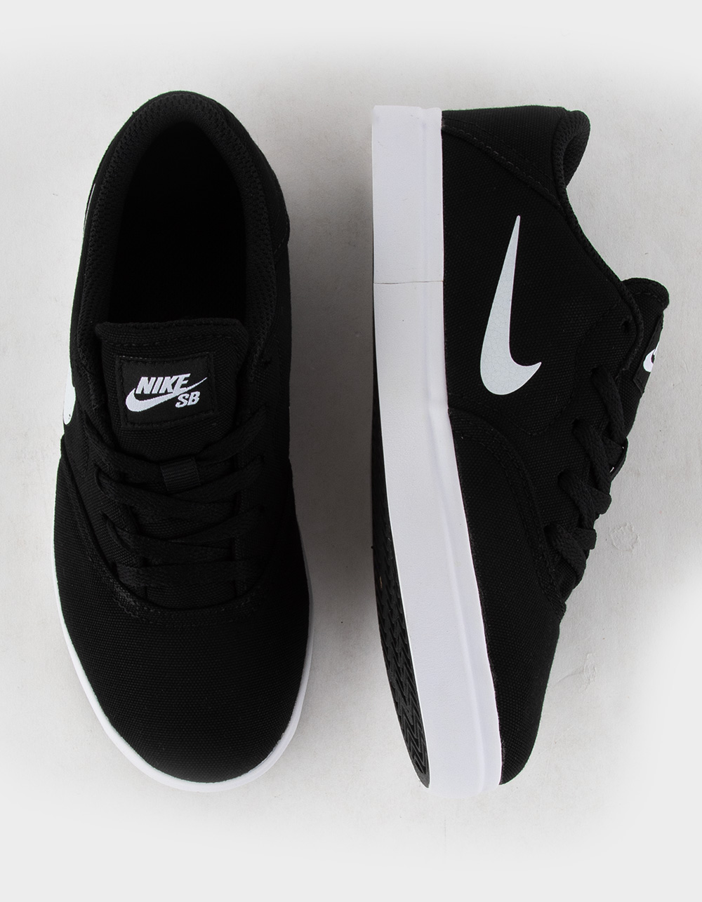 NIKE SB Check Canvas Little Kids Shoes - BLK/WHT