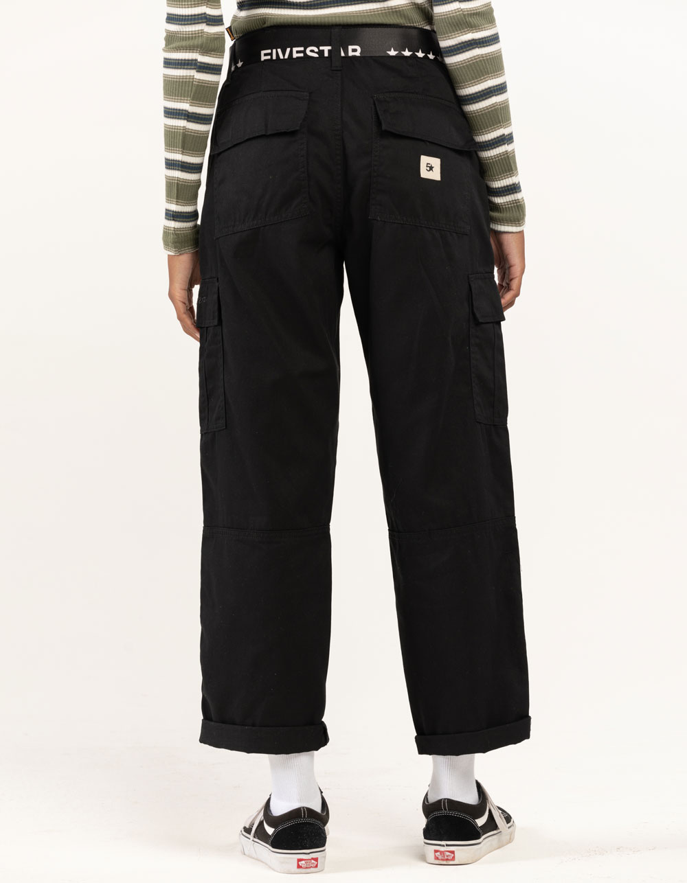 FIVESTAR GENERAL CO. Belted Utility Womens Cargo Pants BLACK Tillys