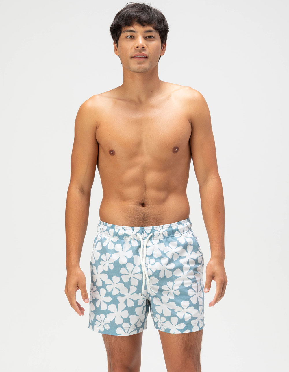 RSQ Mens Tossed Daisy Swim Shorts - CADET
