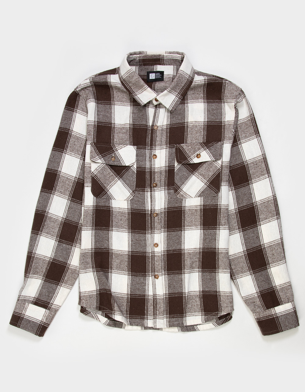 LIRA Mens Flannel - BROWN COMBO