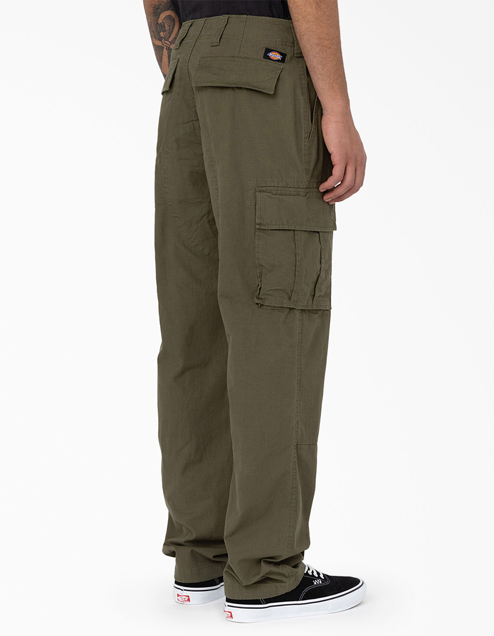 DICKIES Eagle Bend Relaxed Fit Double Knee Mens Cargo Pants - OLIVE