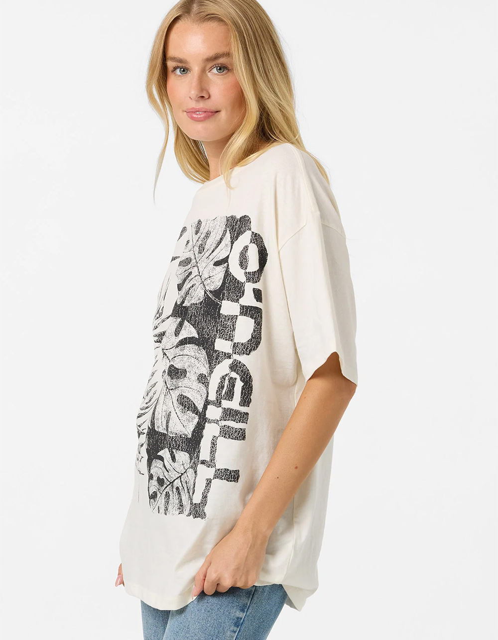 O'NEILL Monstera Hawaii Womens Oversized Tee - IVORY