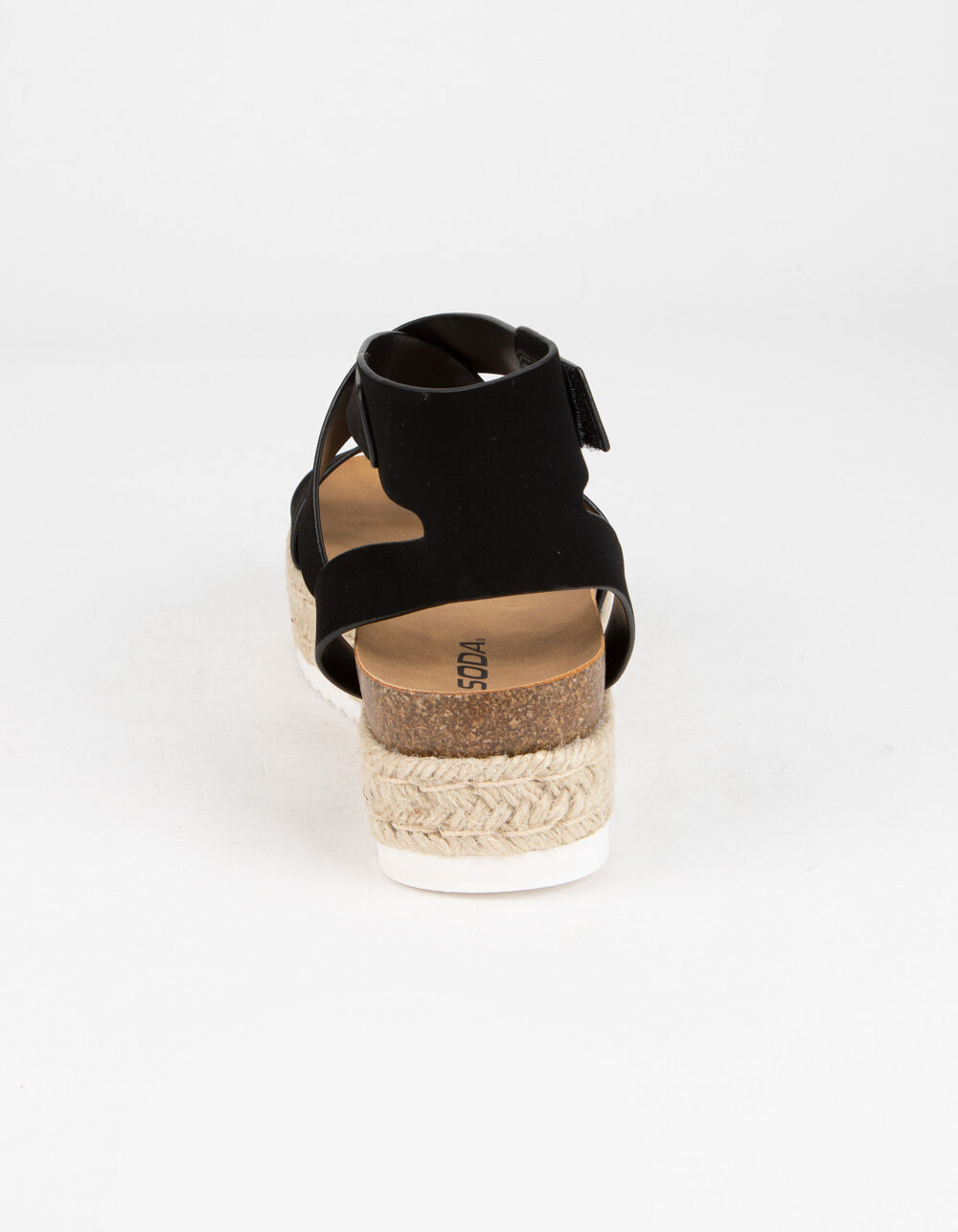 SODA Ankle Banded Womens Black Platform Sandals - BLACK | Tillys