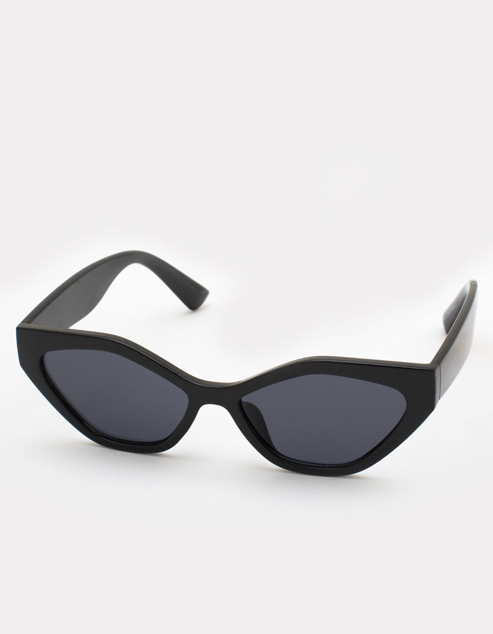 Jessie Angular Cat Eye Black Sunglasses BLACK Tillys