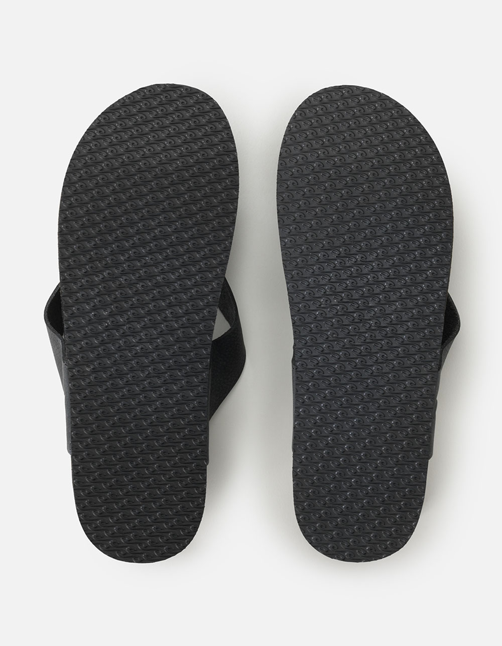 RIP CURL Freedom Leather Bloom Womens Flip Flops - BLACK