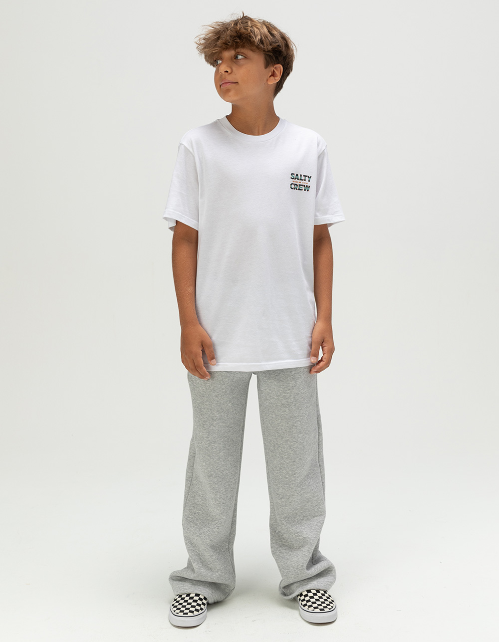 SALTY CREW Offset Boys Tee - WHITE