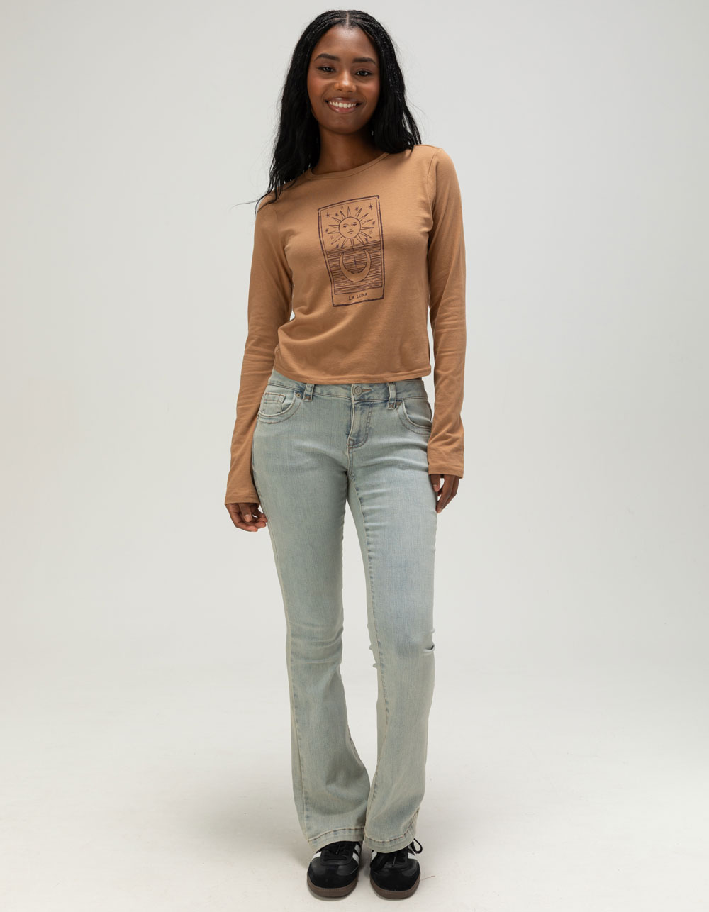 O'NEILL Starry Night Womens Long Sleeve Fitted Tee - RUST