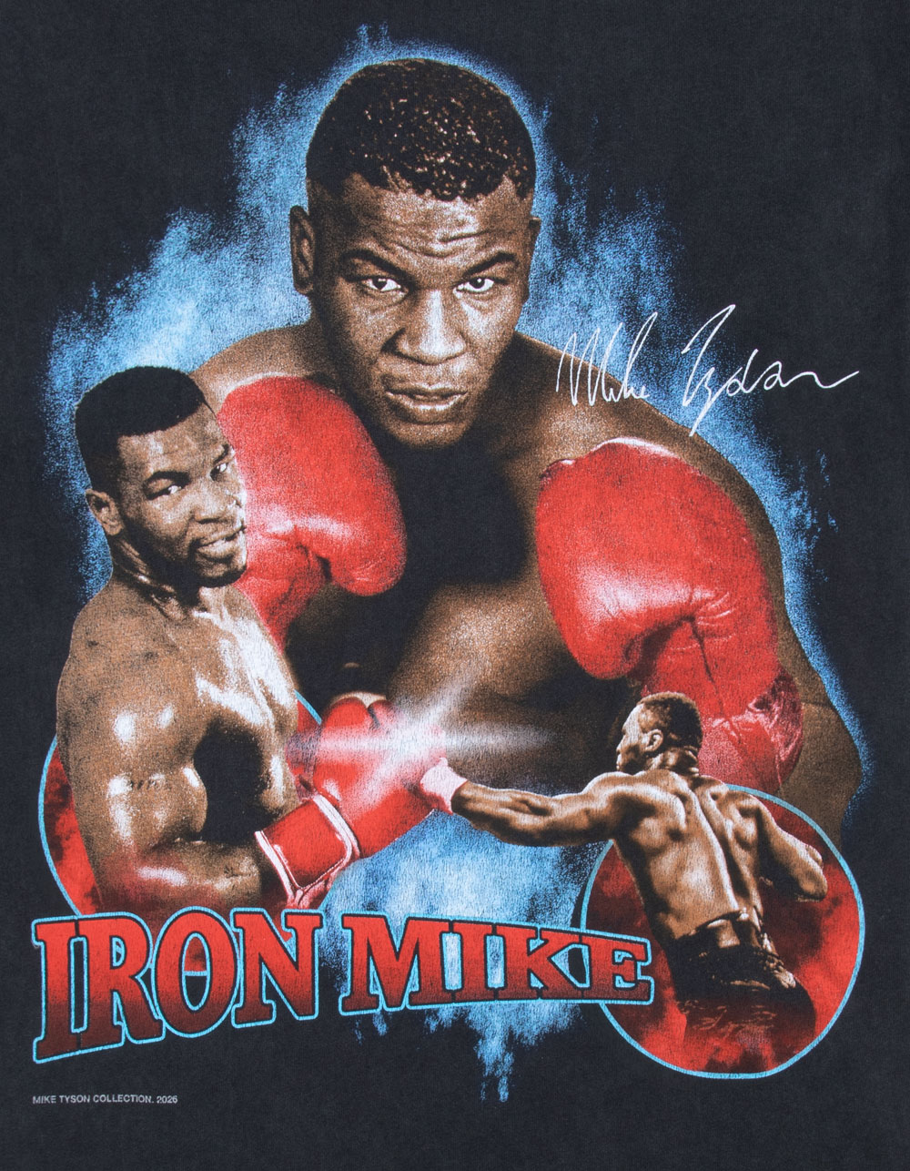 MIKE TYSON Reign Mens Boxy Tee - WASHED BLACK