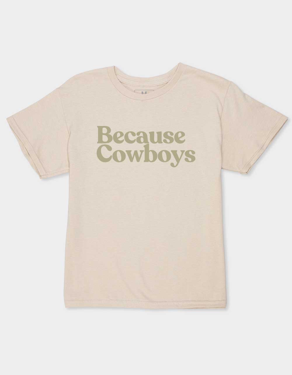 Because WEEKEND Cowboys Unisex Kids Tee - SAND