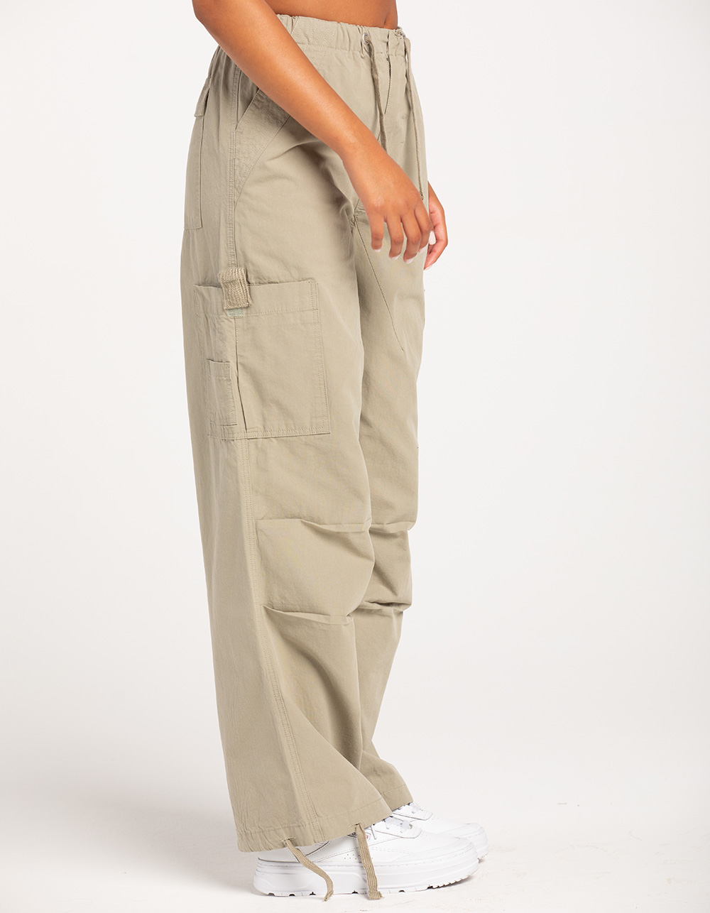 RSQ Womens Low Rise Parachute Cargo Pants - SAGE