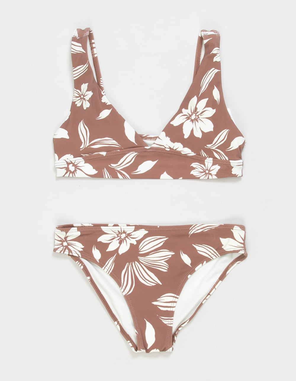 O'NEILL Nomad Floral Girls Bralette Bikini Set - BROWN COMBO