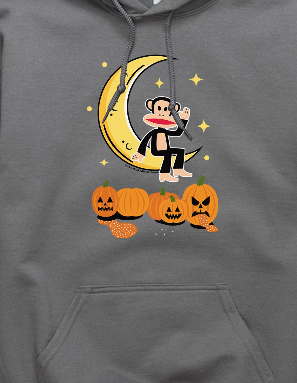 PAUL FRANK Julius Moon Unisex Hoodie - CHARCOAL