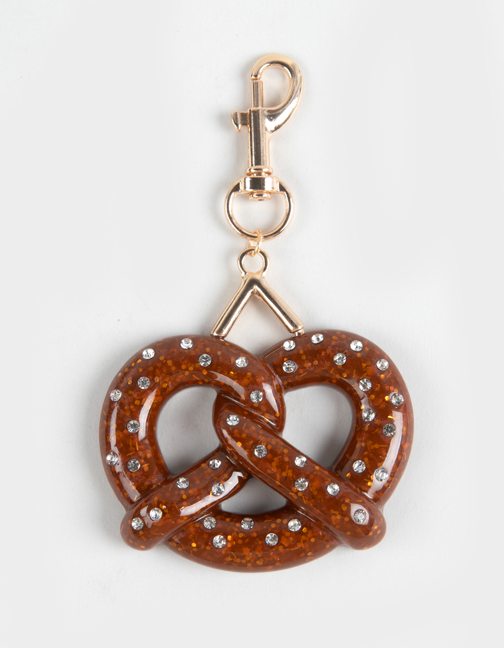FULL TILT Pretzel Bag Charm - BROWN GOLD