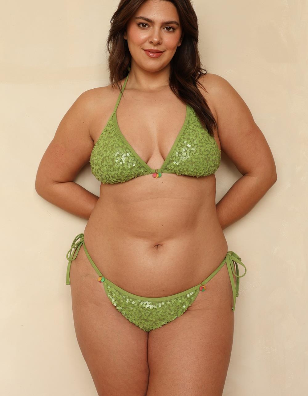 DIPPIN' DAISY'S Zepplin Cheeky Bikini Bottoms - GREEN