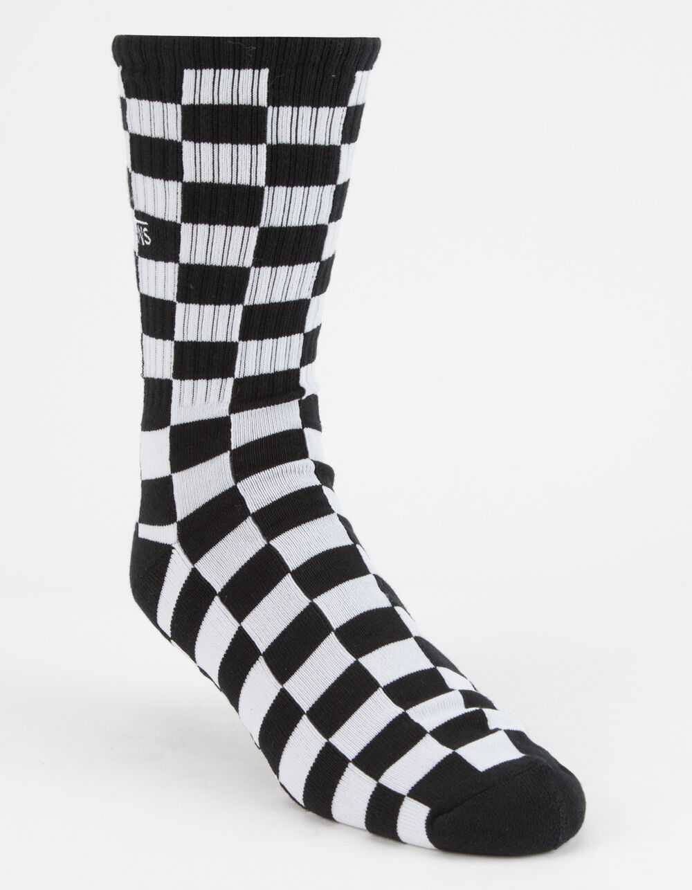 VANS Checkerboard II Mens Crew Socks - BLACK/WHITE | Tillys