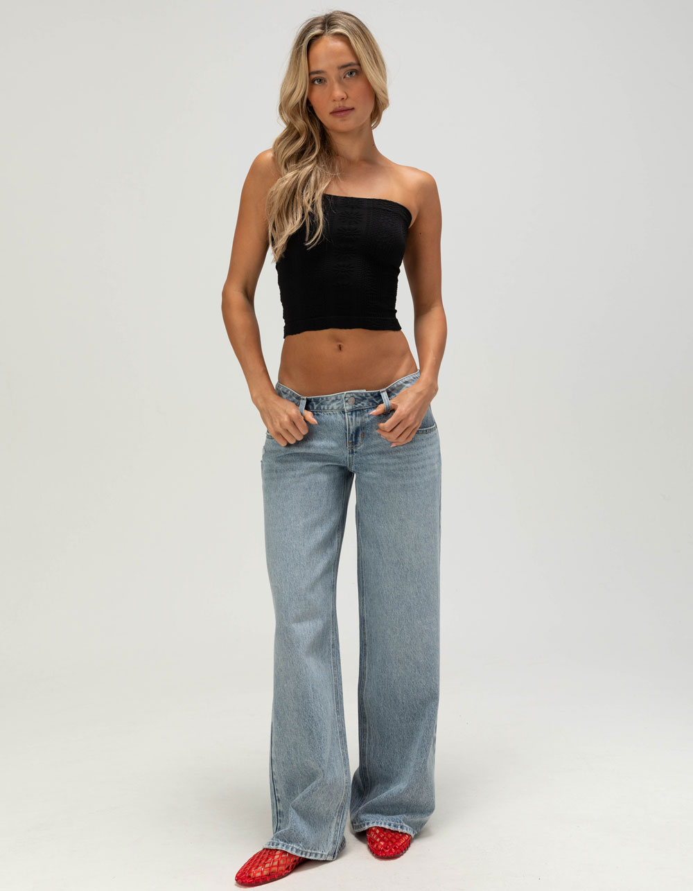 FULL TILT Textured Seamless Womens Tube Top