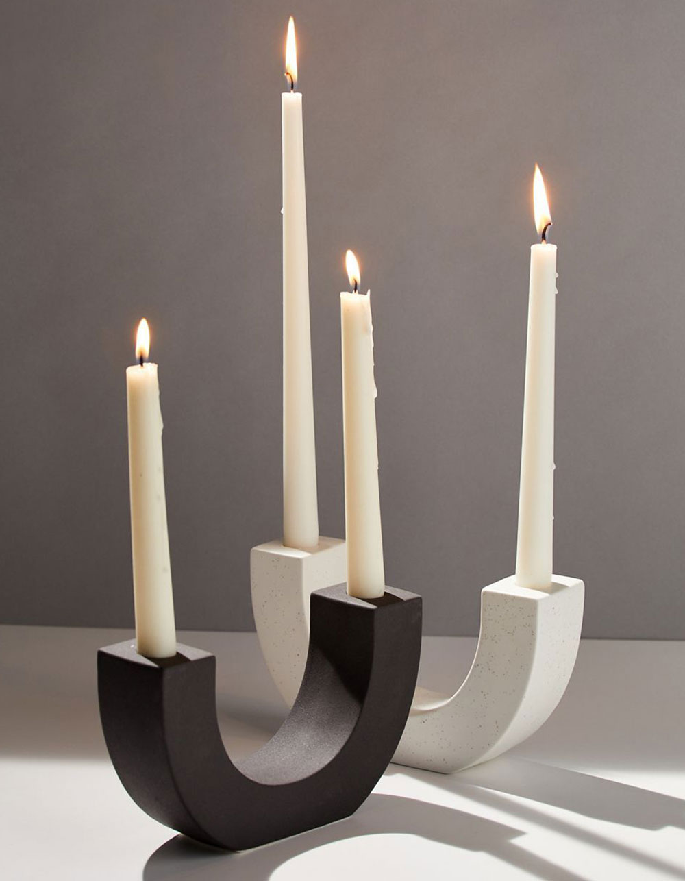 PADDYWAX U Shape Taper Candle Holder WHITE Tillys