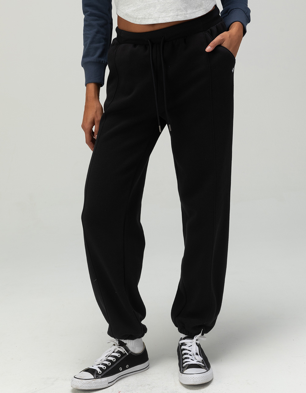 CONVERSE Womens Joggers - BLACK