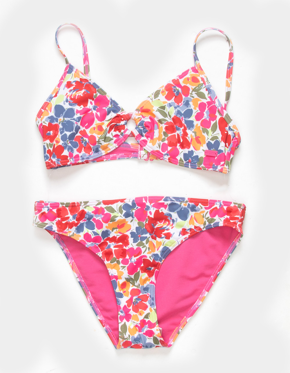 ROXY Bloom Ring Bralette Girls Bikini Set - WHITE COMBO | Tillys