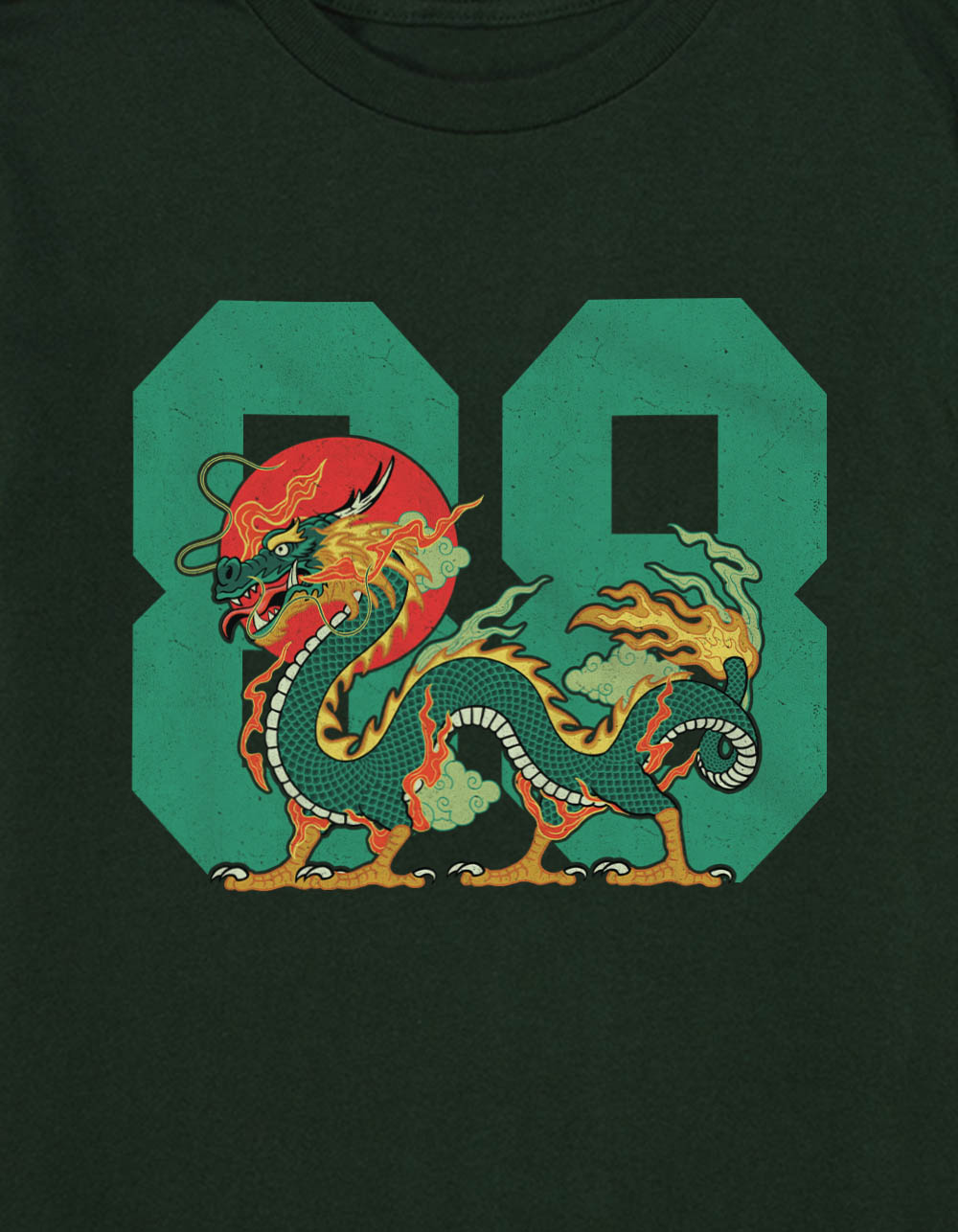 COLLEGIATE 88 Dragon Boys Tee - FOREST