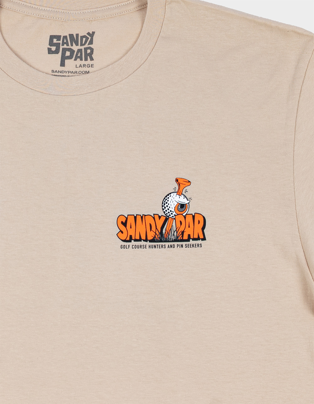 SANDY PAR Pinseekers Mens Tee - TAN