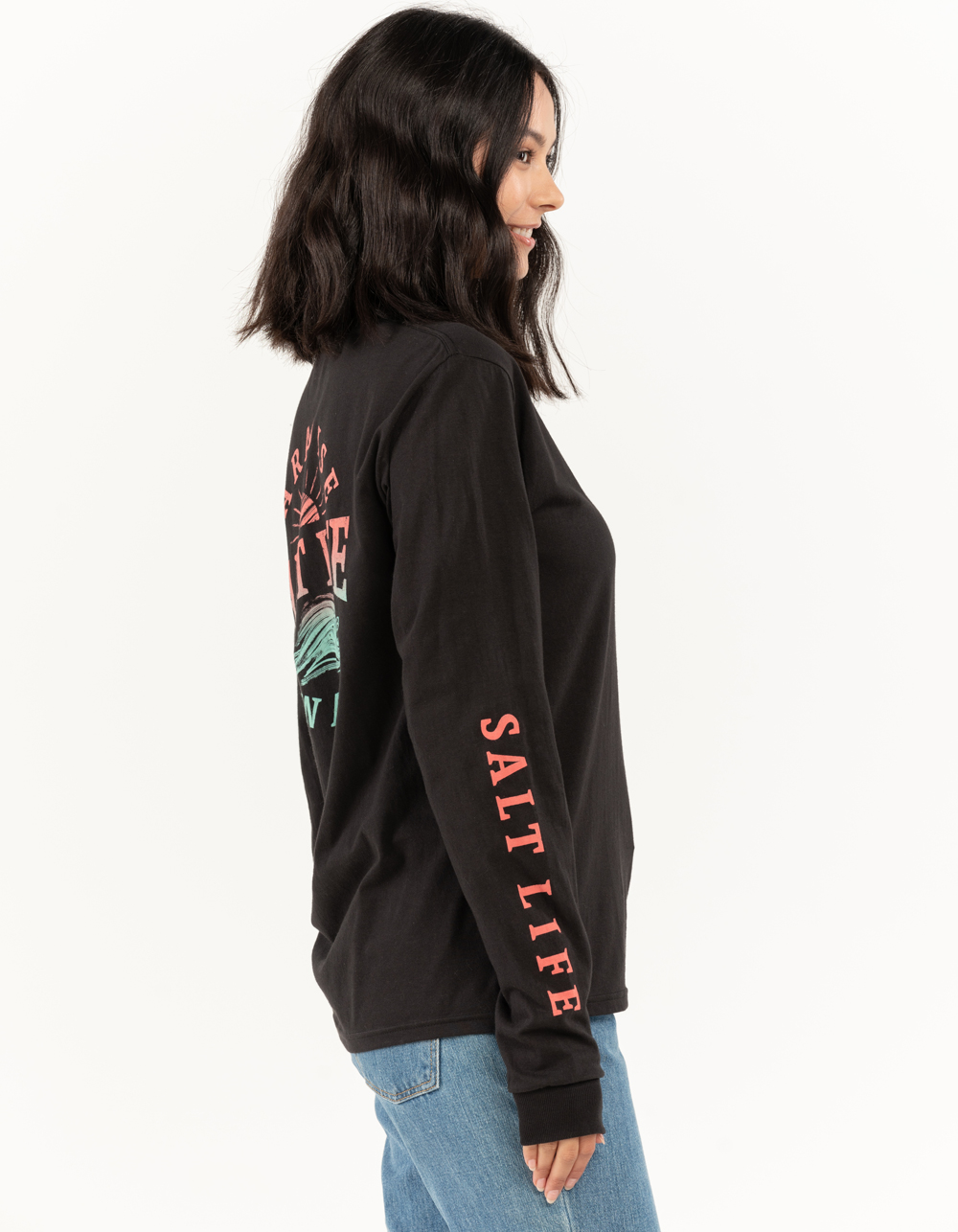 SALT LIFE Paradise Awaits Womens Tee BLACK Tillys