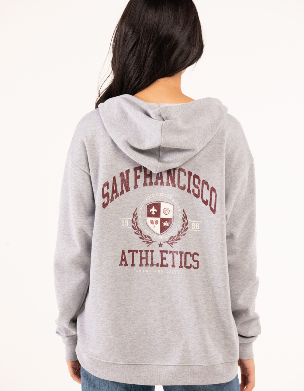 FULL TILT San Francisco Womens ZipUp Hoodie HEATHER GRAY Tillys