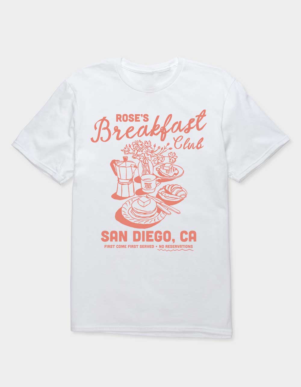 Breakfast Rose's Club Unisex Tee - WHITE