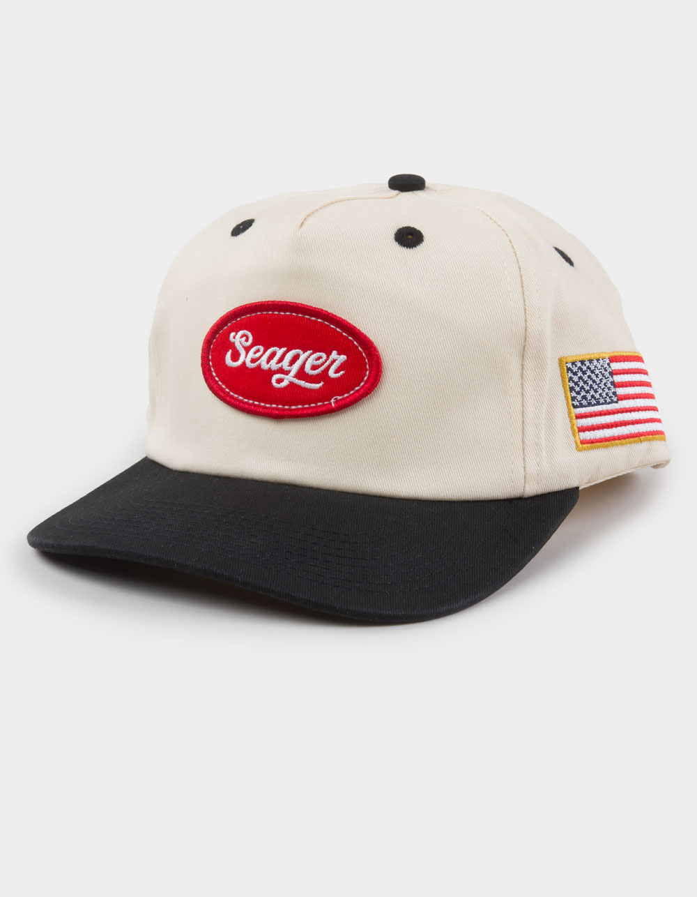 SEAGER Americana Snapback Hat - Cream Combo