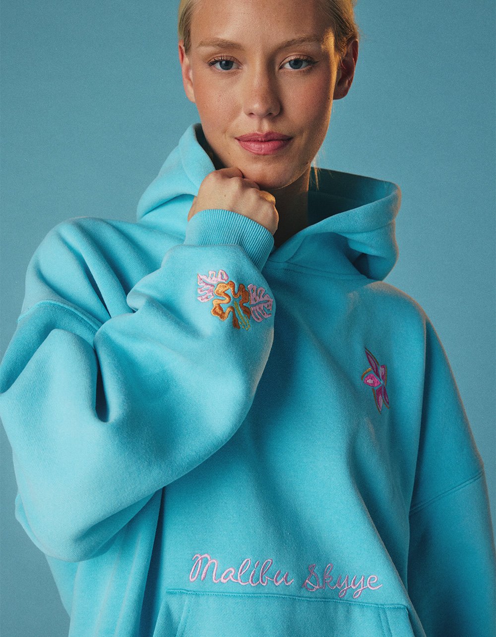 MALIBU SKYYE Sunny Surf Womens Hoodie - TURQUOISE