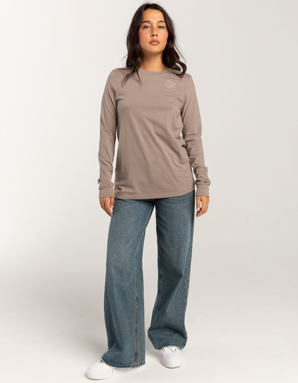 FOX Sensory Womens Long Sleeve Tee - TAUPE