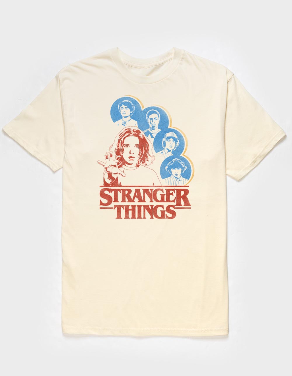 STRANGER THINGS Cast Circles Unisex Tee - NATURAL