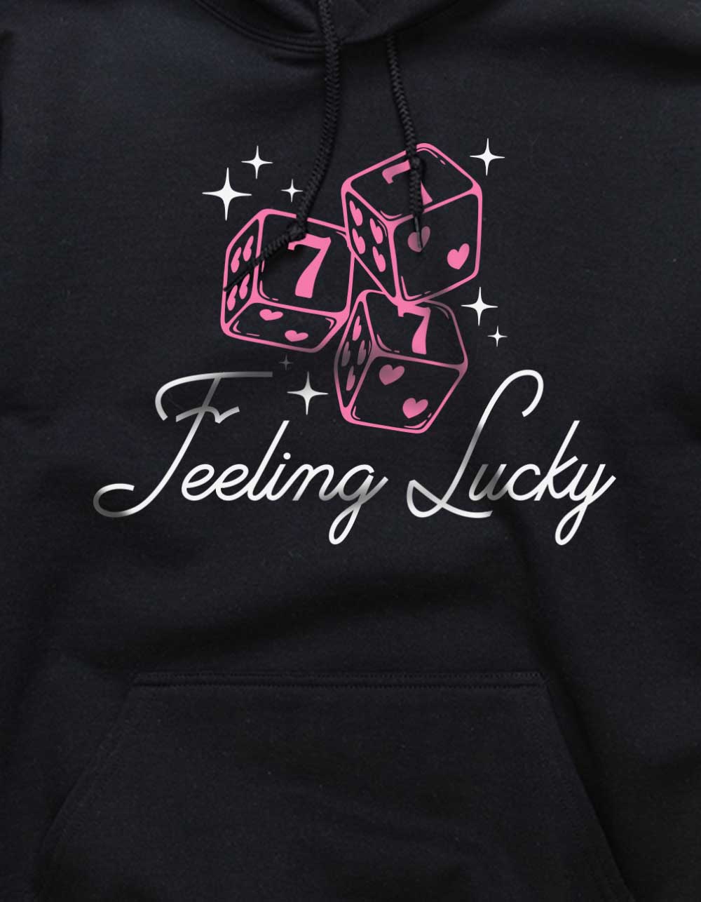 DICE 777 Feeling Lucky Unisex Hoodie - BLACK