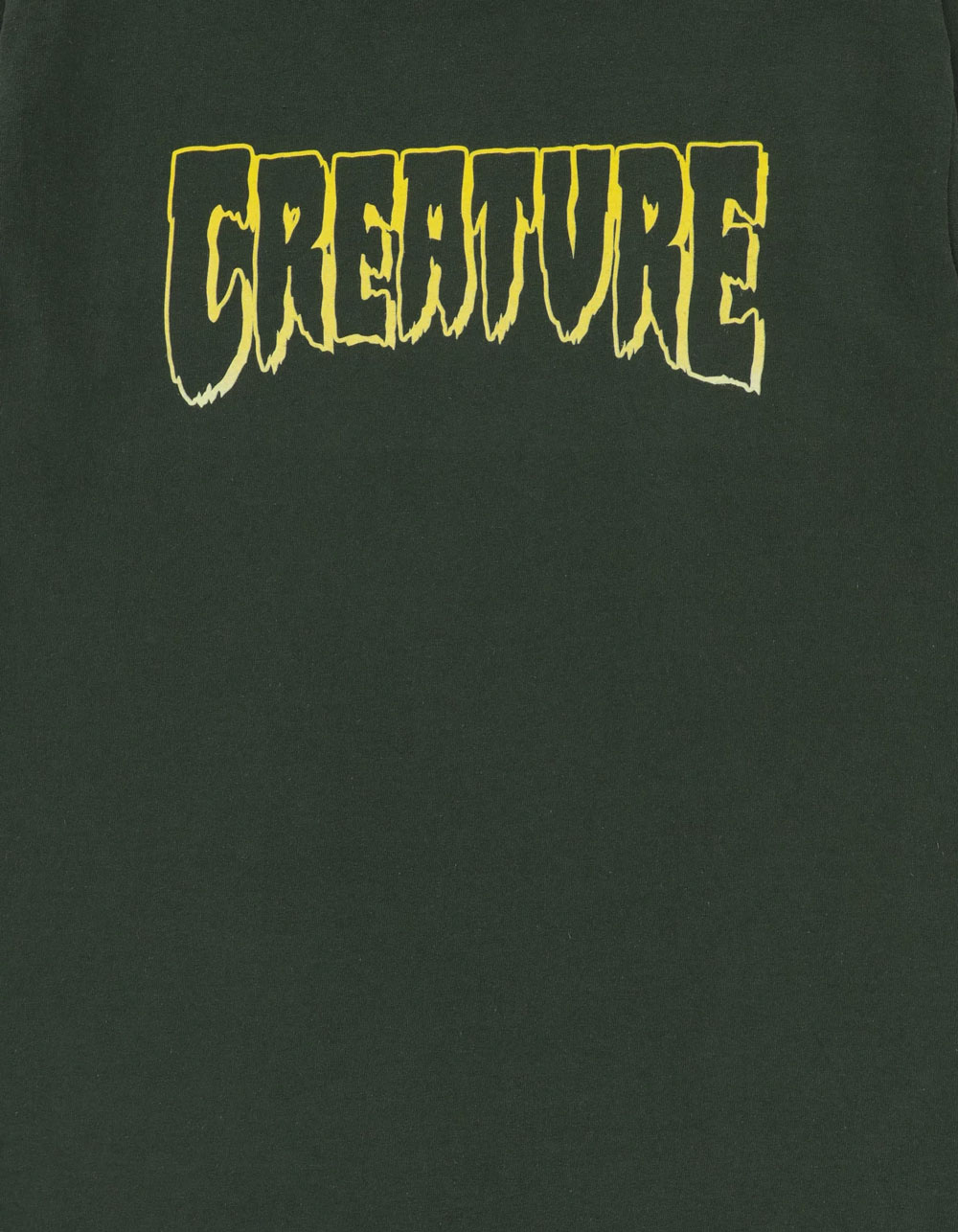 CREATURE Logo Outline Mens GREEN T-Shirt