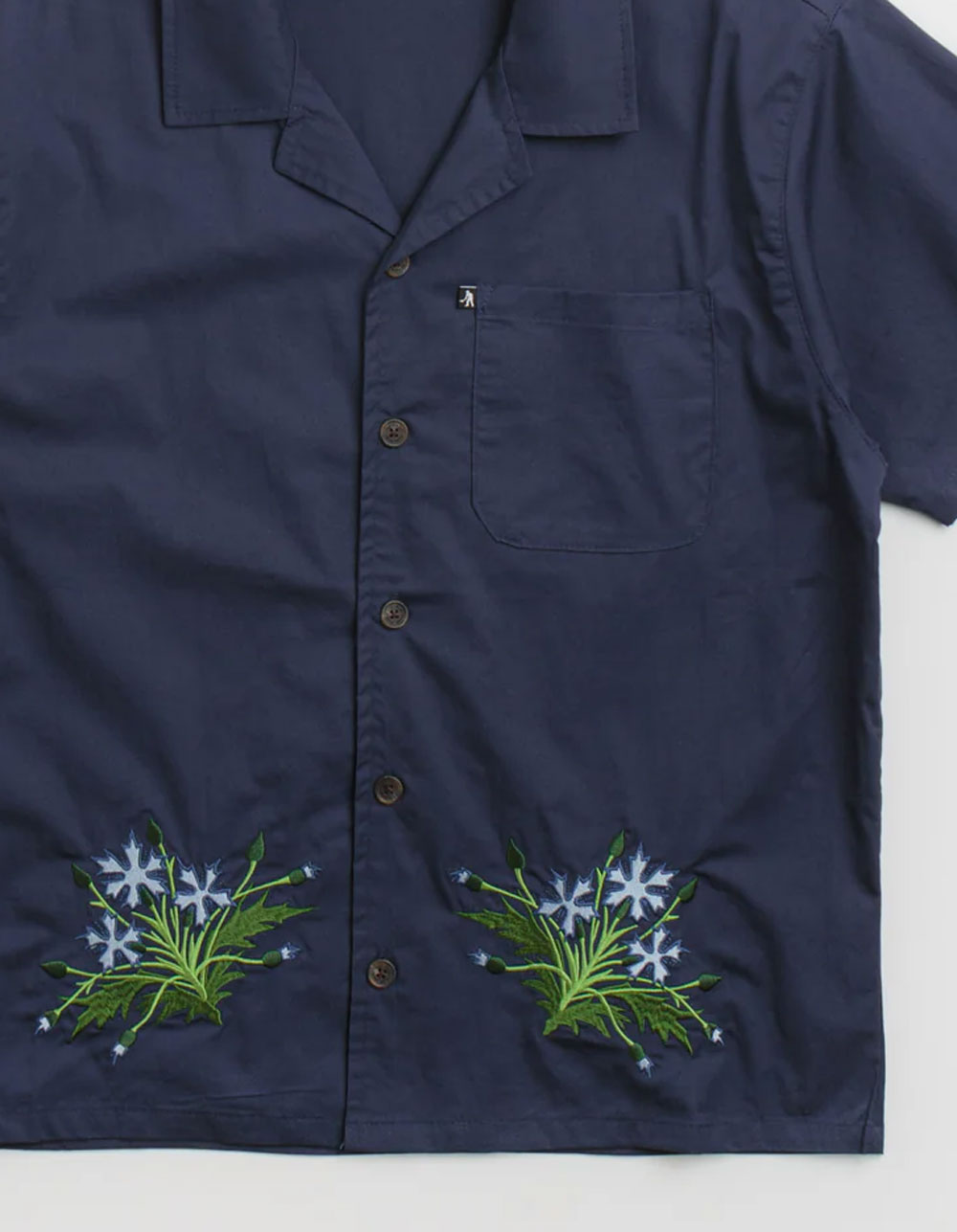 PASS~PORT Bloom Mens Casual Button Up Shirt - NAVY