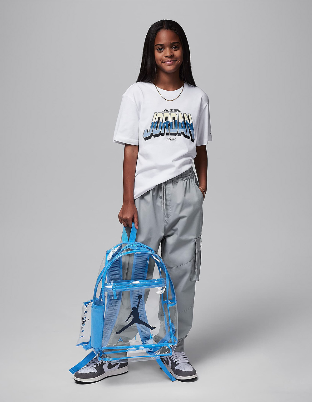 JORDAN Clear School Backpack - LIGHT BLUE
