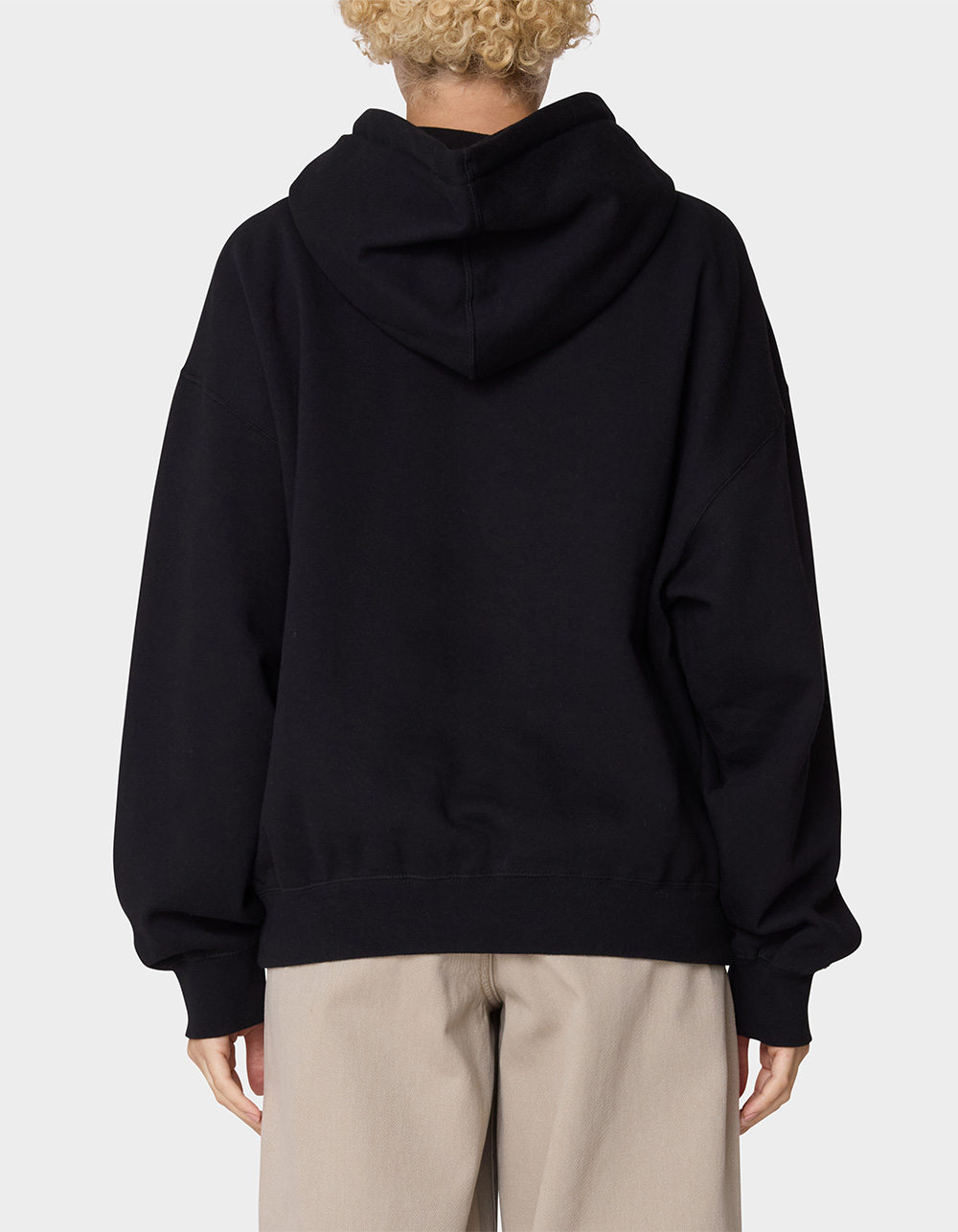 OBEY Chainstitch Baggy Pullover Womens Hoodie - BLACK