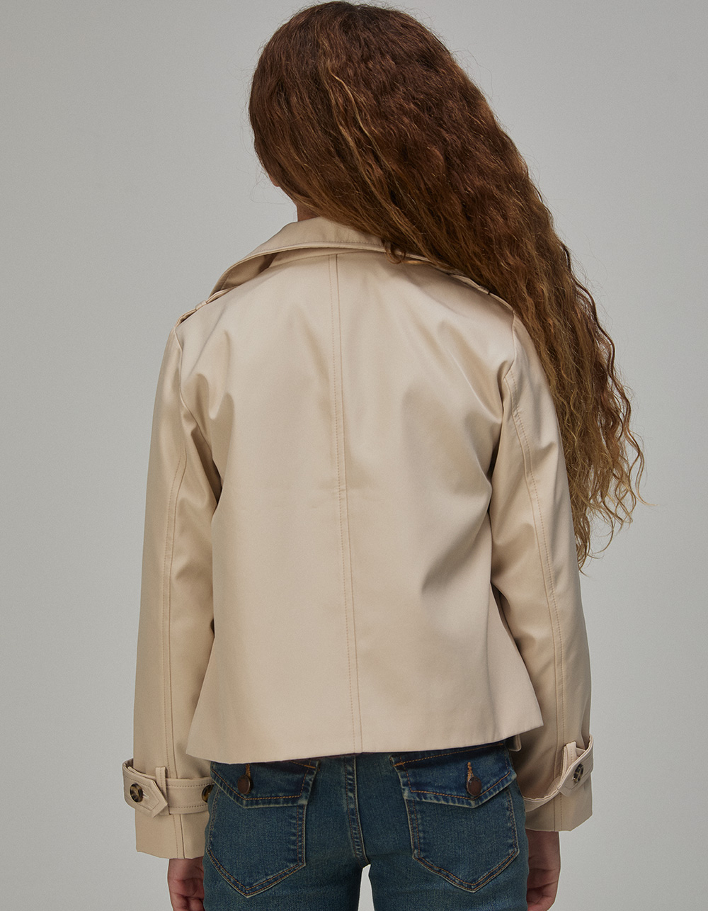 RSQ Girls Cropped Jacket - ECRU