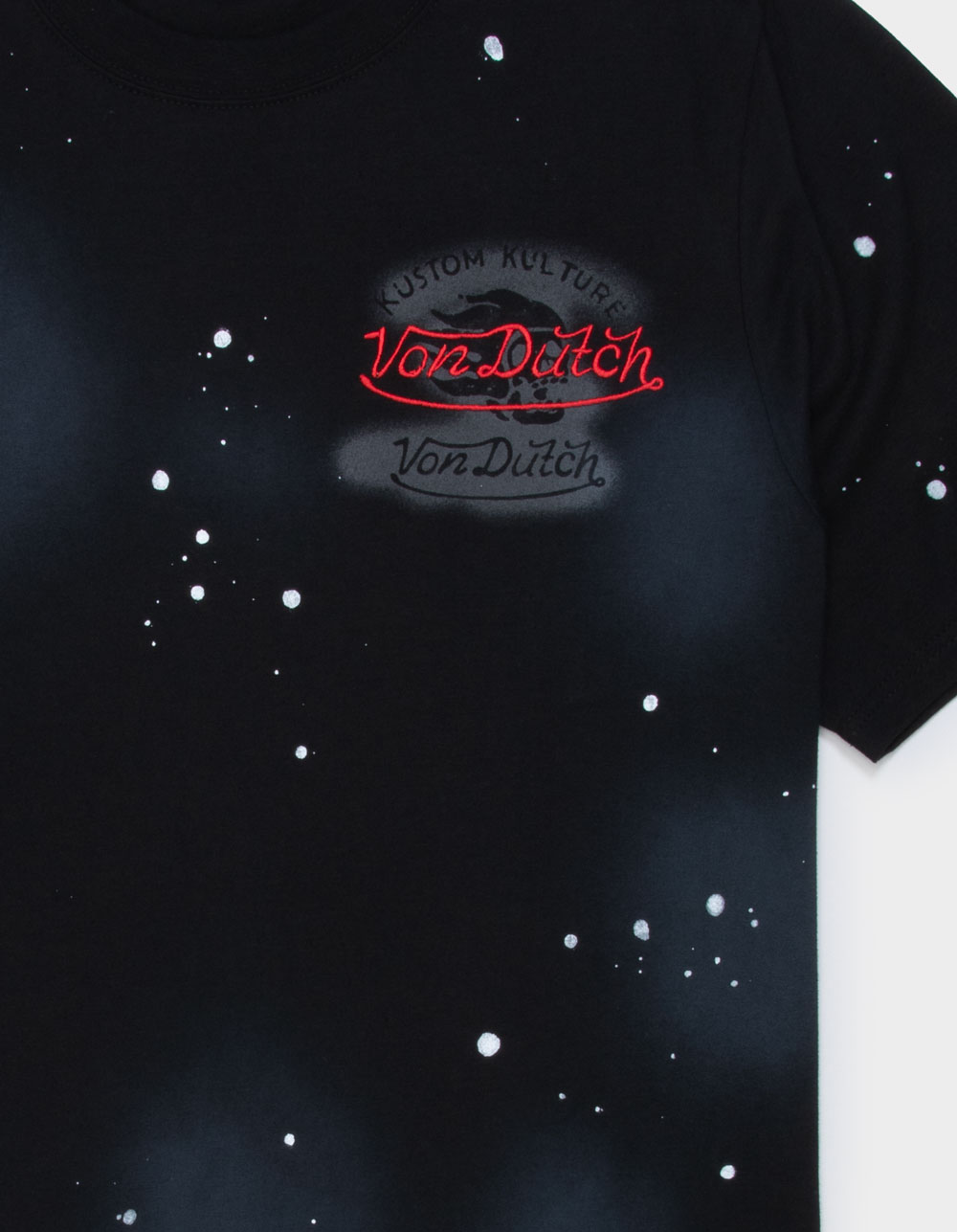 VON DUTCH Speed Mens Boxy Tee - WASHED BLACK
