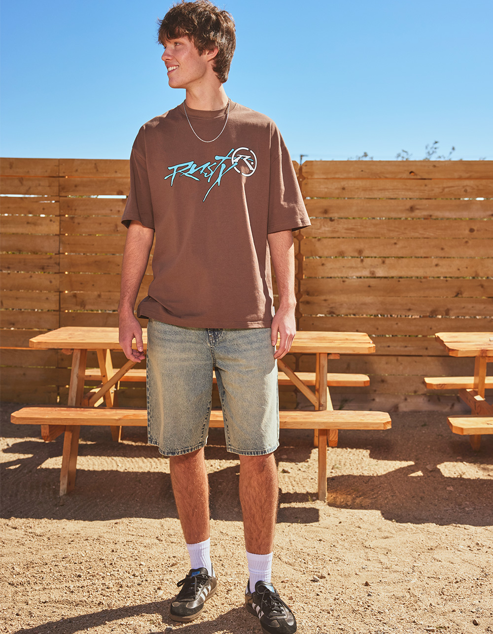 RSQ Mens Baggy Jorts - LIGHT WASH