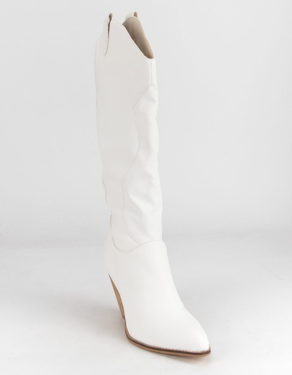 MI.IM Bohemian Western Tall Slouch White Boots