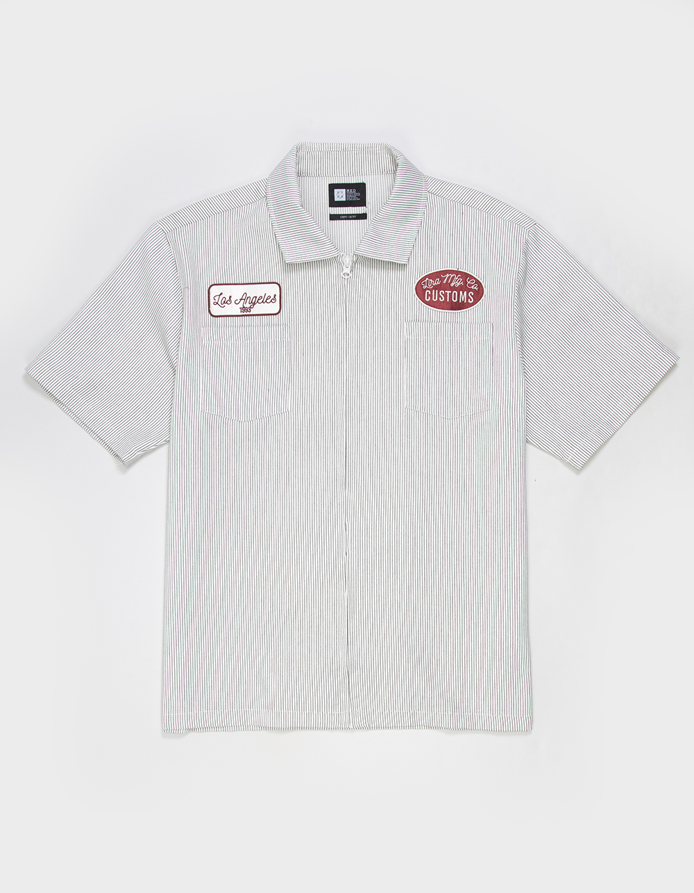 LIRA Garage Mens Zip-Up Shirt - NATURAL