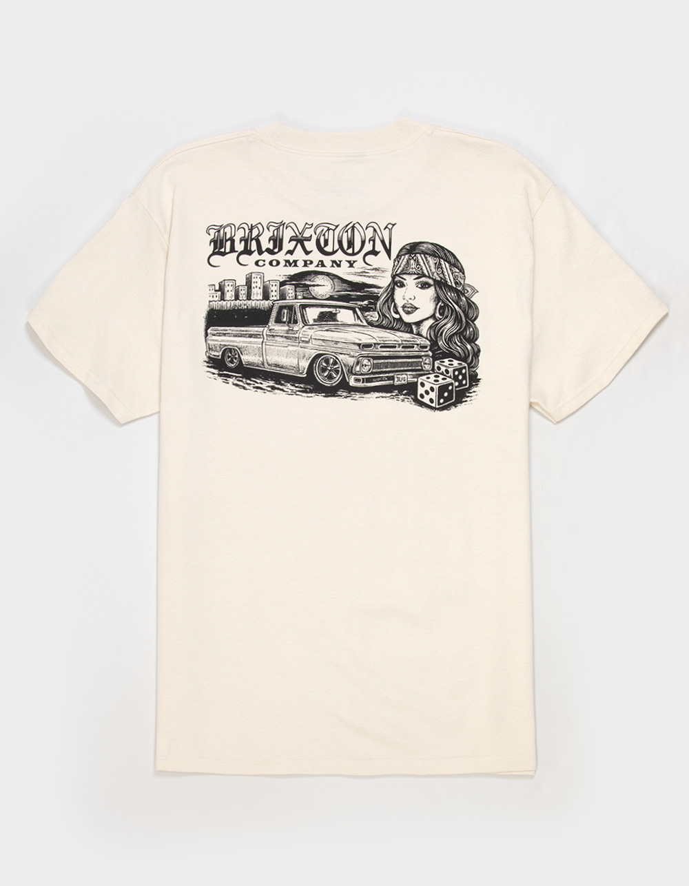 BRIXTON Borough Mens Tee - CREAM