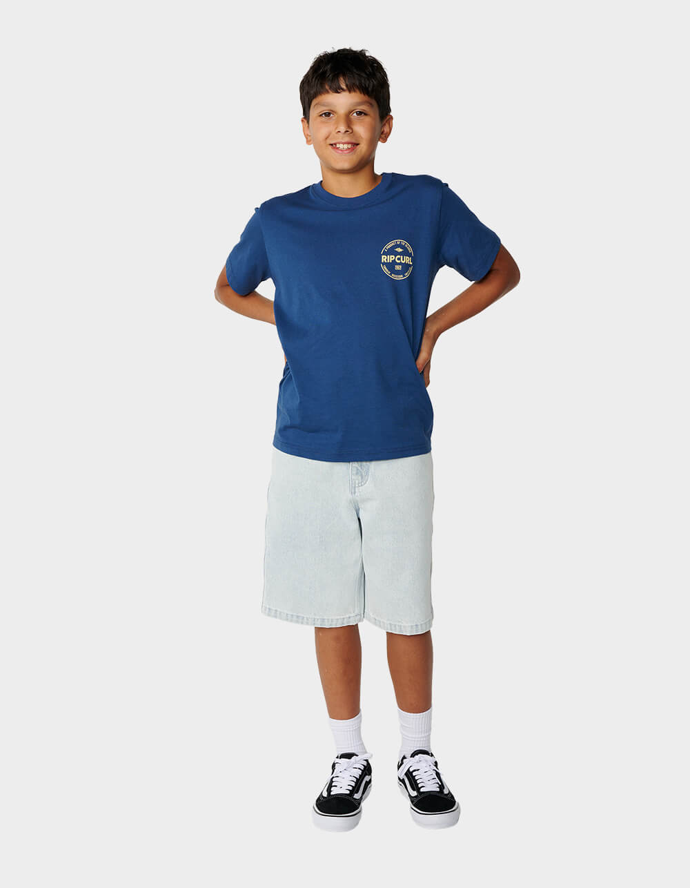 RIP CURL Staple Boys Tee - WASHED NAVY