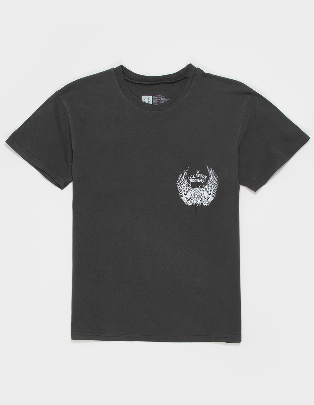 LIRA Chrome Wings Boys Tee - WASHED BLACK