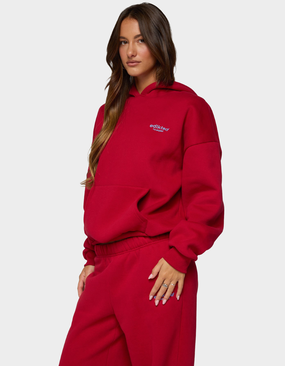 Edikted Los Angeles Hoodie - RED