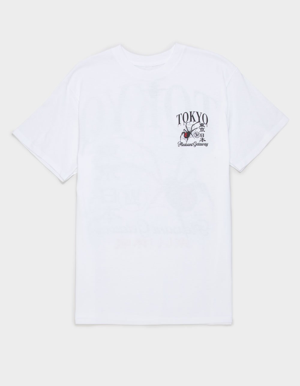 PLEASANT GETAWAY Tokyo Widow Mens Tee - WHITE