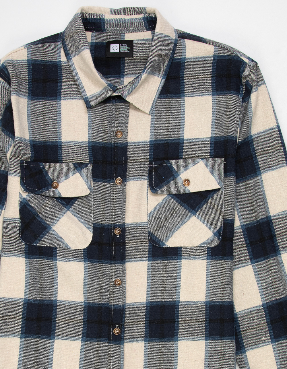 LIRA Mens Flannel - BLUE COMBO